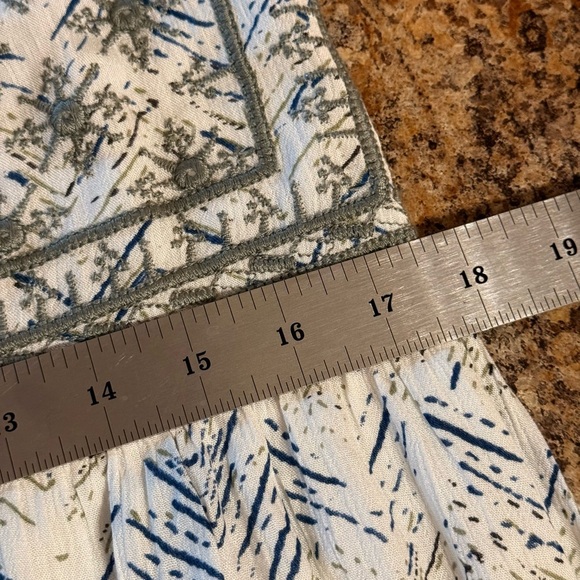 NWT Natura Women’s Size Small Maxi Bohemian Style Dress Green & Blue Sleeveless - Picture 12 of 16